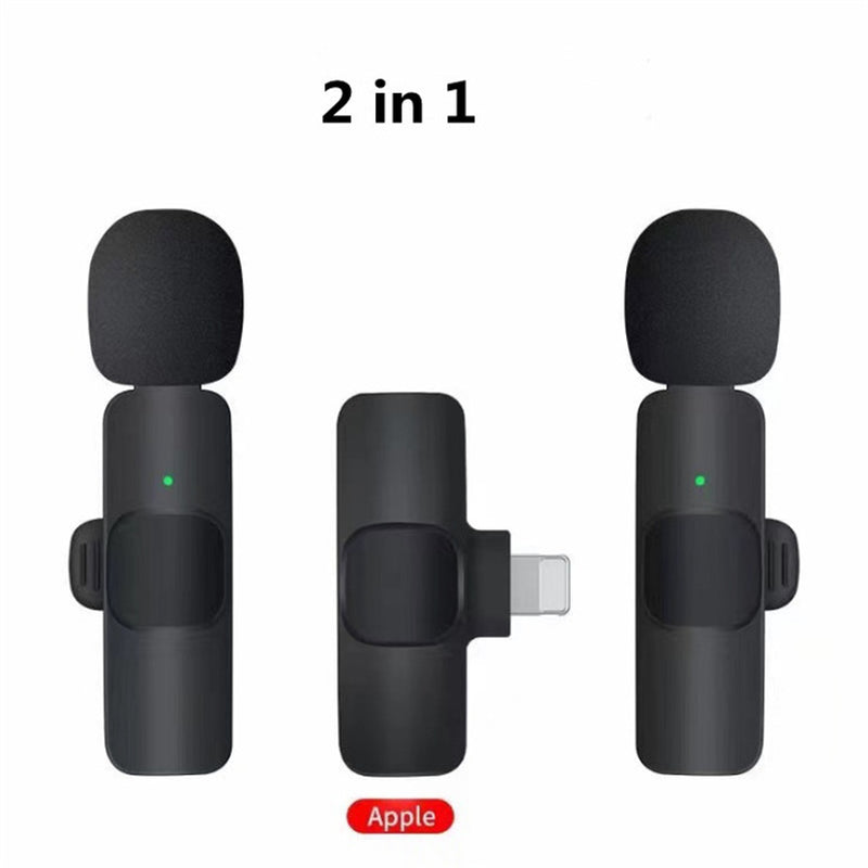 Portable Wireless Lavalier Microphone for iPhone & Android - Long Battery Life for Live Broadcasts and Gaming