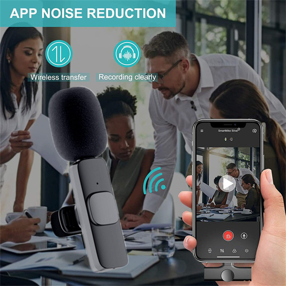 Portable Wireless Lavalier Microphone for iPhone & Android - Long Battery Life for Live Broadcasts and Gaming