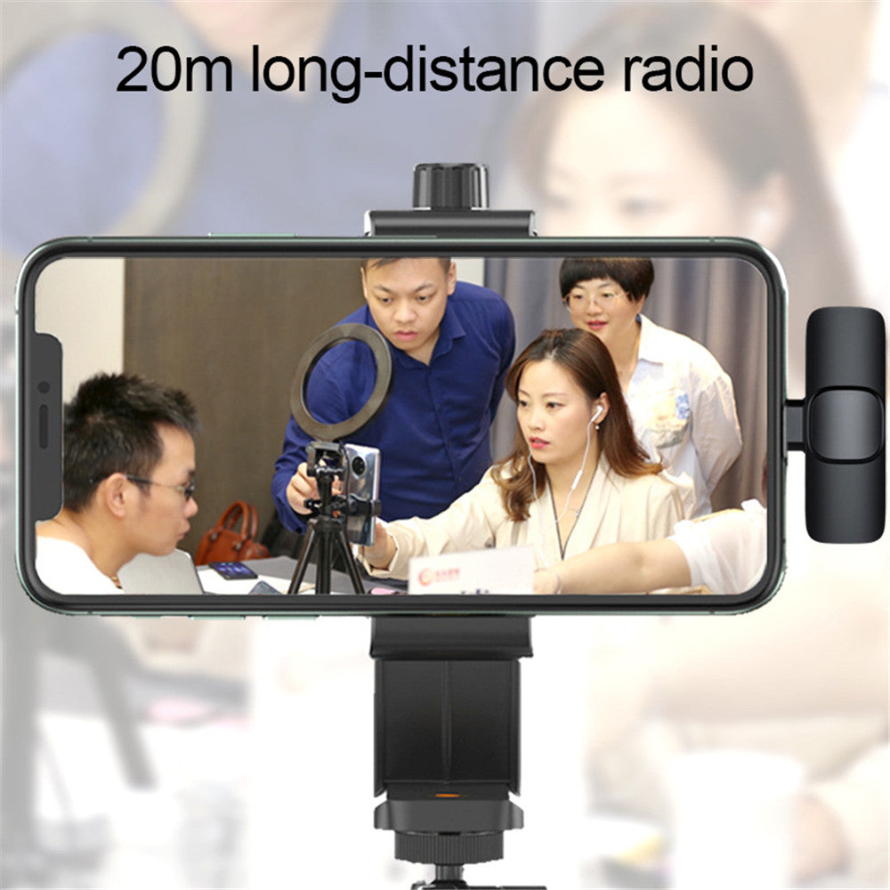 Portable Wireless Lavalier Microphone for iPhone & Android - Long Battery Life for Live Broadcasts and Gaming