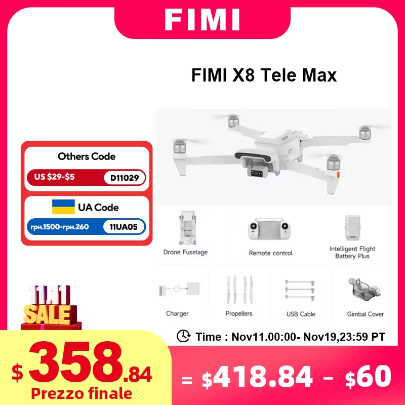 NEWEST  X8 TELE MAX Drones 4K Professional HDR 48MP 3-Axis Gimbal Camera Drones GPS 20KM RC Quadcopter 2025