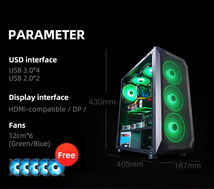 Gaming Pc Gamer E5 2680 V3 CPU with Rtx3050 RTX3060 16G/32G Ram Desktop Pc Computer Core I9 Cpu Computadoras Pc Gamer