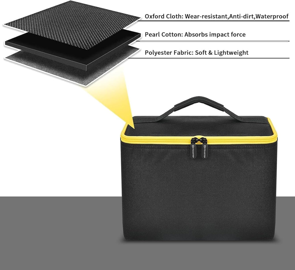 Premium Air Compressor Storage Bag - Compatible with Astroai Tire Inflator, Perfect for 150PSI 12V DC/110V AC Pumps, Convenient Carrying Case for Accessories (Black)