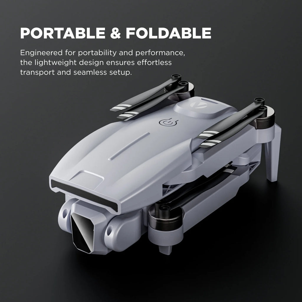 Skytrek GPS Foldable Video Drone with 1080P HD Camera, 2.8” Live Video Controller, Brushless Motors, Auto Return, and Travel Carry Case, Drone for Beginners, Aerial Photography, and Outdoor