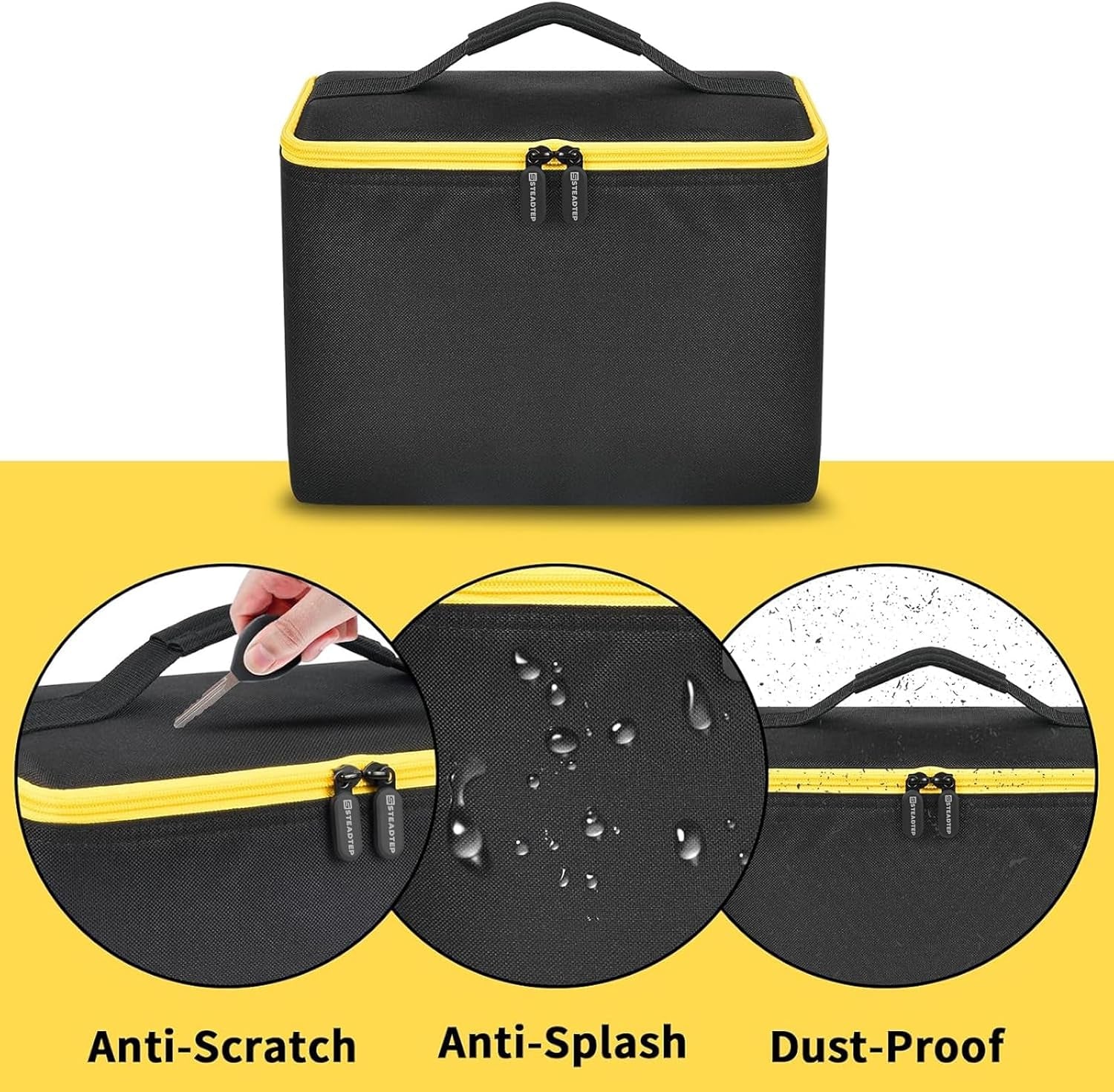 Premium Air Compressor Storage Bag - Compatible with Astroai Tire Inflator, Perfect for 150PSI 12V DC/110V AC Pumps, Convenient Carrying Case for Accessories (Black)
