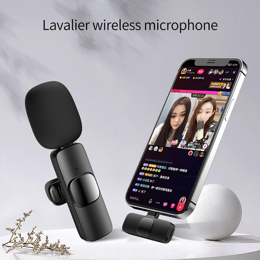 Portable Wireless Lavalier Microphone for iPhone & Android - Long Battery Life for Live Broadcasts and Gaming